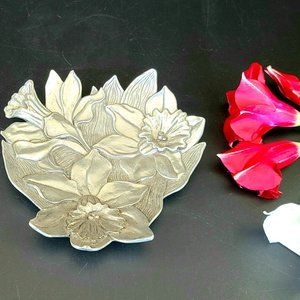 Vintage 1990 - Seagull Pewter Trinket Dish- Made in Canada